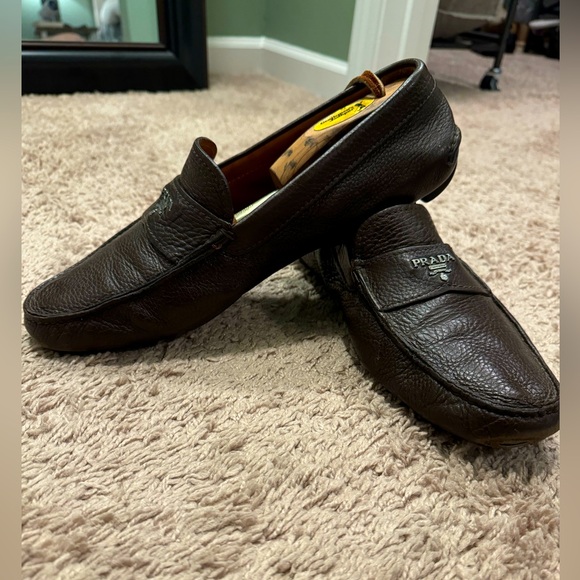 Vintage Prada Loafers  UK 10 US 11 - Picture 1 of 3